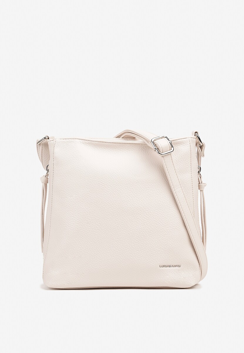 Jasnobeżowa Trapezowa Torebka Listonoszka na Regulowanym Pasku Damivie