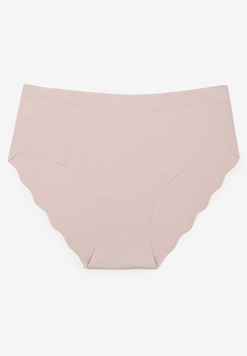 Różowe Majtki Typu Figi Ozdobione Falbanką Lilivies