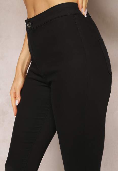 Czarne Spodnie Skinny Iolochis