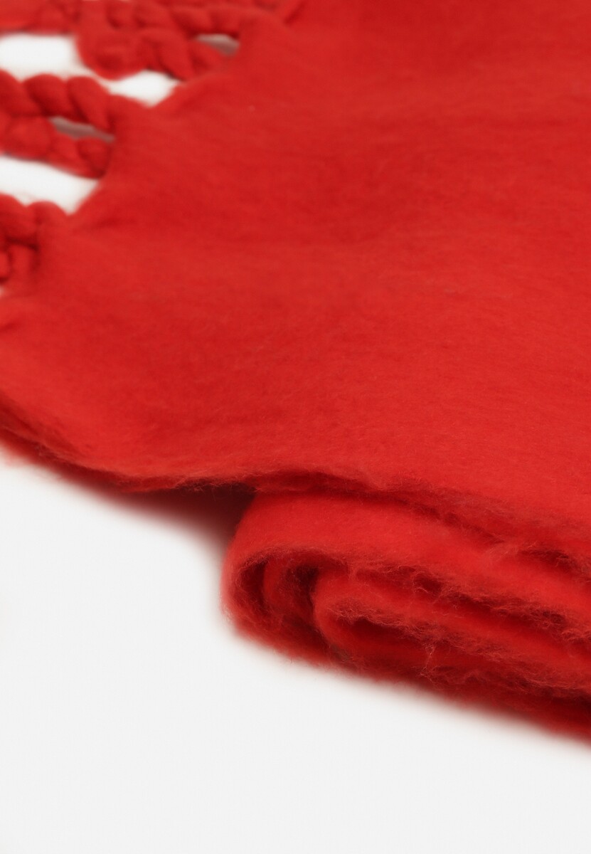 Czerwony Szalik z Frędzlami Nomiyana