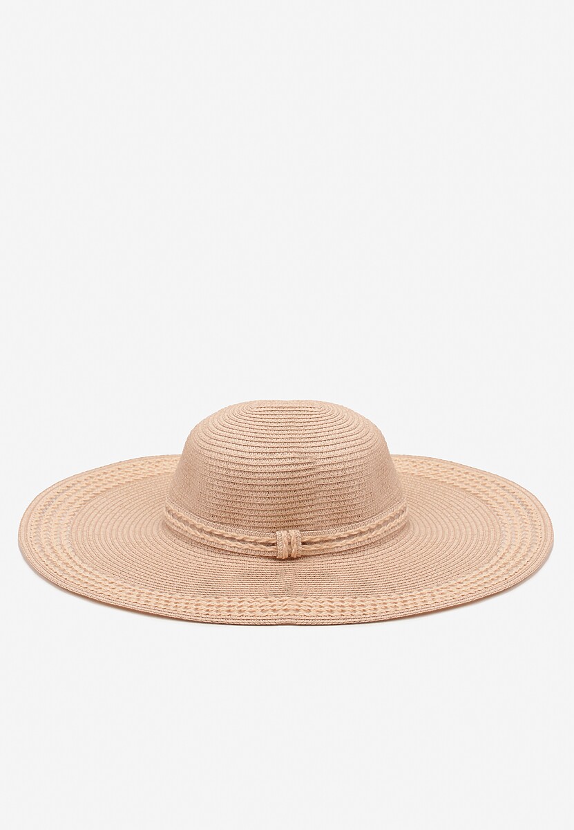 Różowy Kapelusz Plażowy z Plecionki w stylu Boho Amicuralia