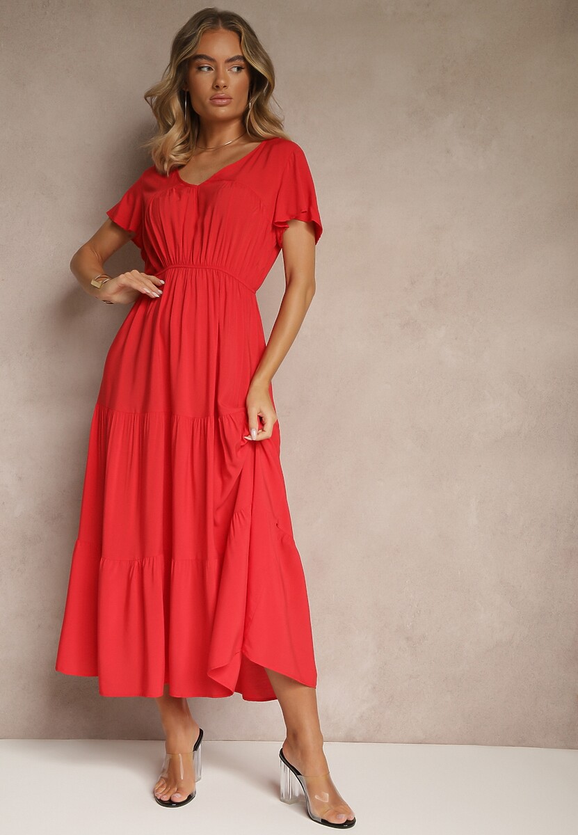 Czarna Sukienka z Wiskozy Jonmy