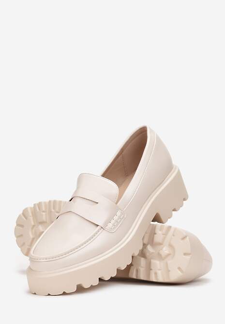 Jasnobeżowe Mokasyny Dansitu