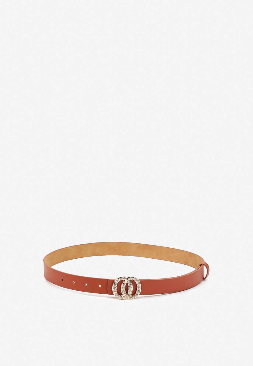 Niebieski Pasek z Okrągłą Klamrą i Cyrkoniami Kefia