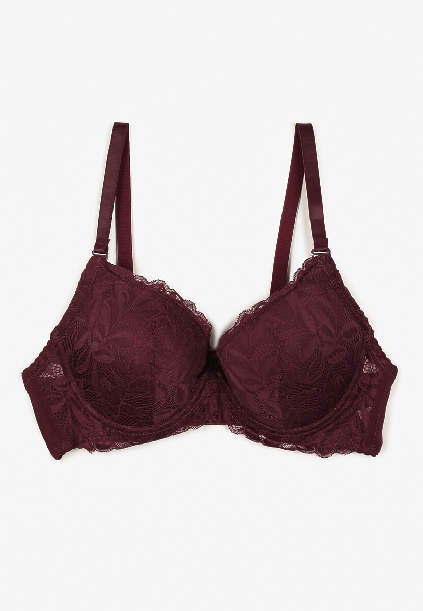 Ciemnofioletowy Biustonosz Koronkowy Typu Full Cup Varedis