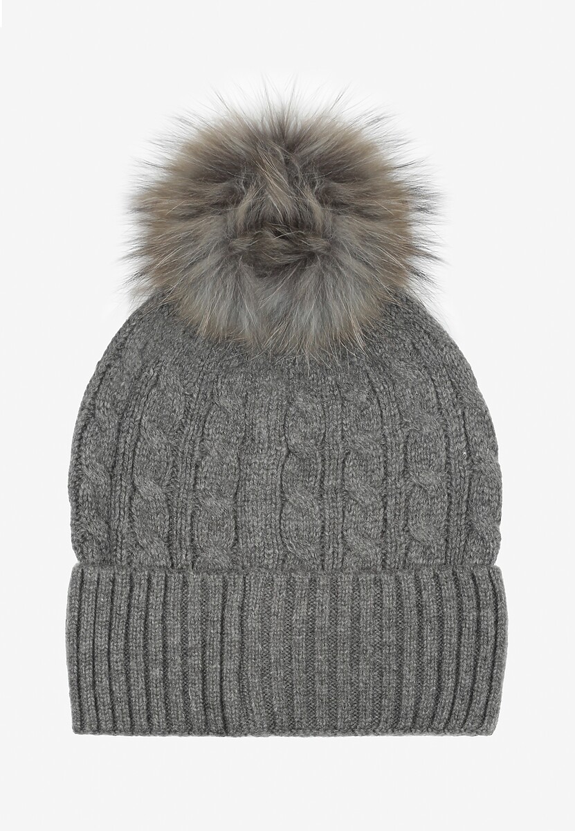 Ciemnofioletowa Czapka z Kaszmirem i Bawełną Don’t Leave Me