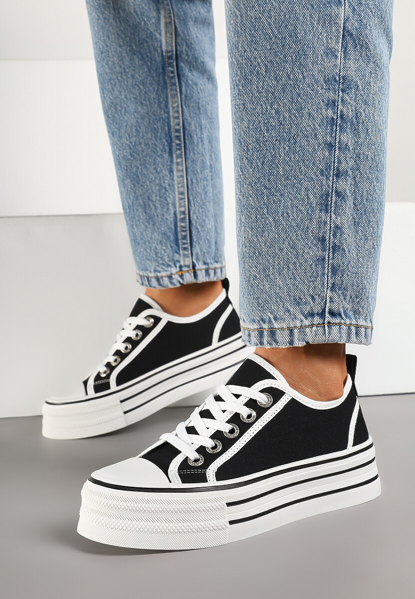 Beżowe Trampki na Grubej Podeszwie Lurivanna