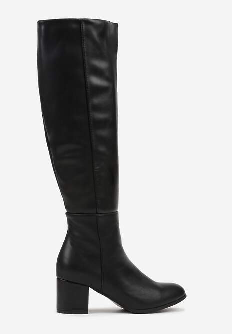 Czarne Kozaki Vices na Słupku Sedvire