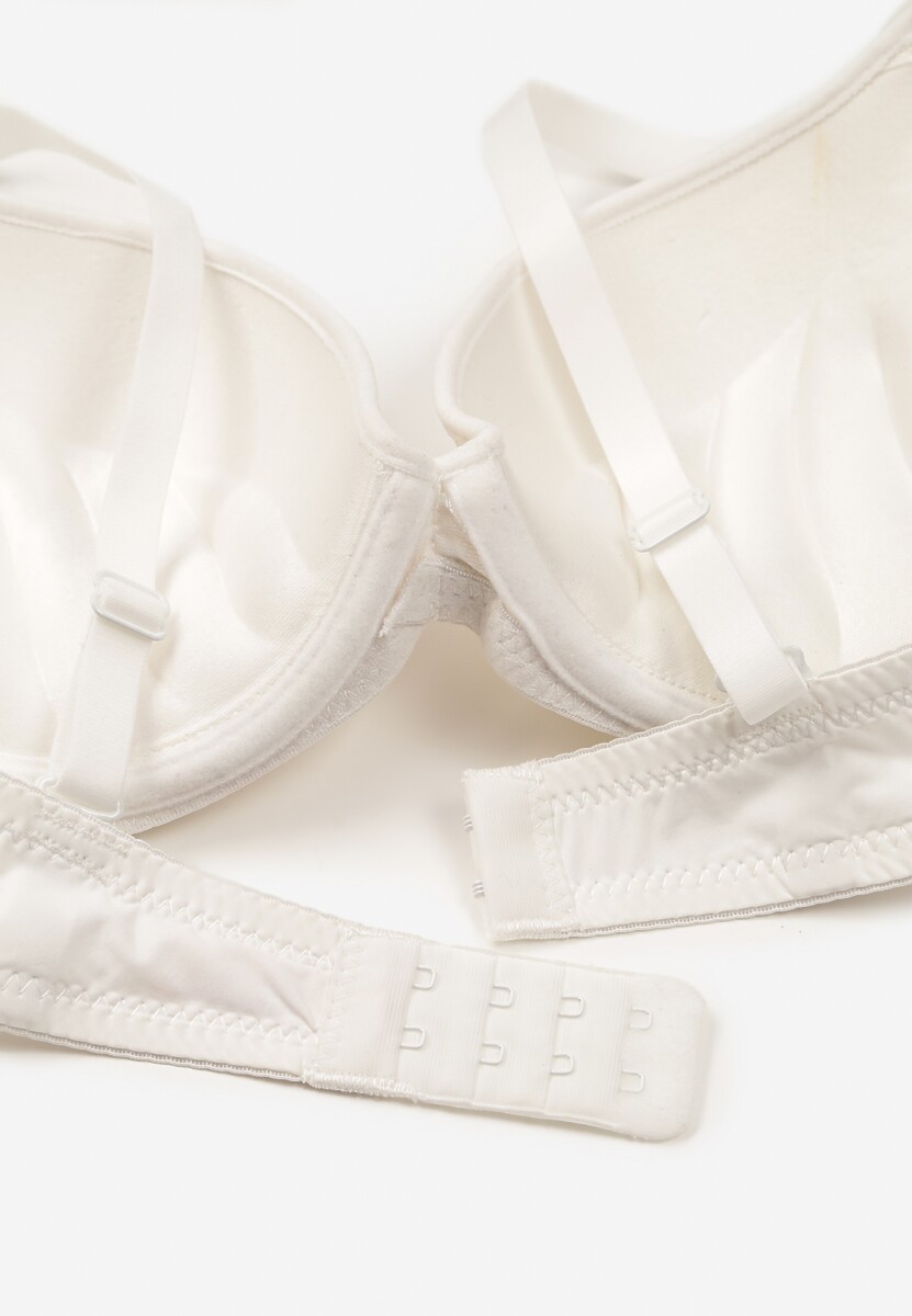 Jasnobeżowy Biustonosz z Aplikacją z Cyrkonii Abantia