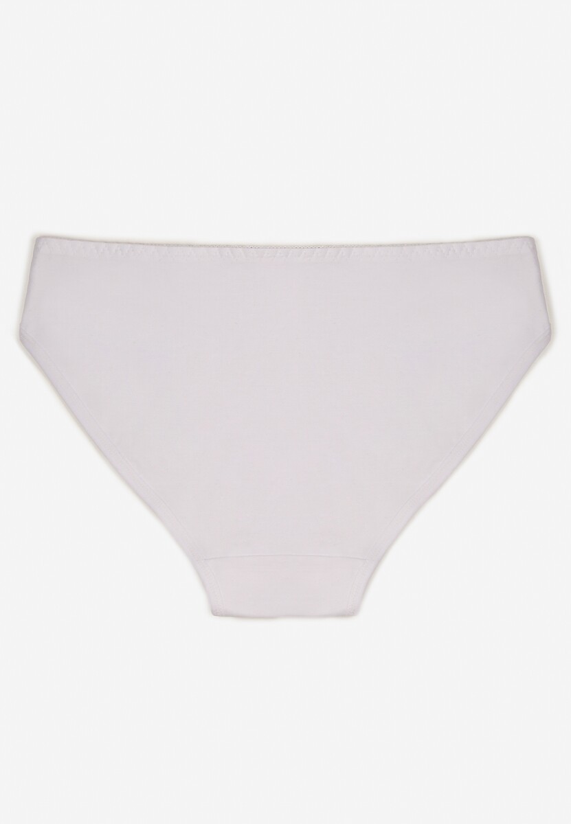 Białe Majtki Figi z Bawełny z Ozdobną Koronką Ersenlia