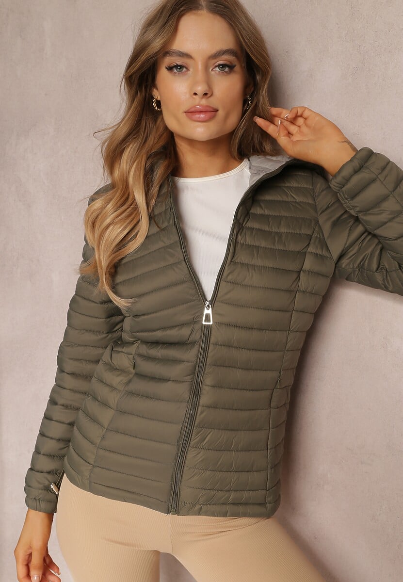 Ciemnozielona Kurtka Pikowana Paranaina