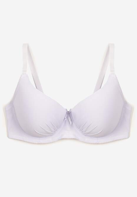 Biały Gładki Biustonosz Full-Cup Crisannas