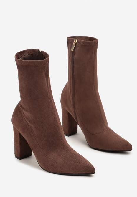 Brązowe Botki Helis