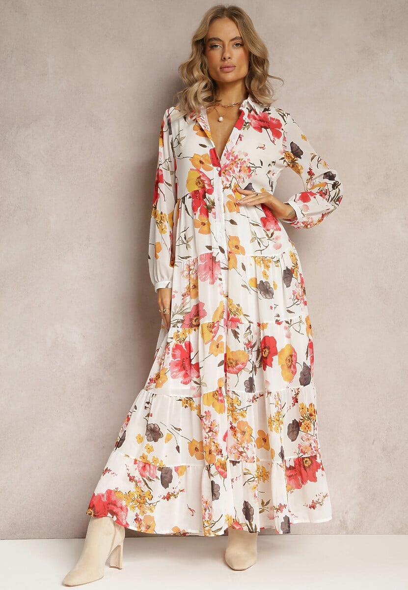 Biała Sukienka Klymano