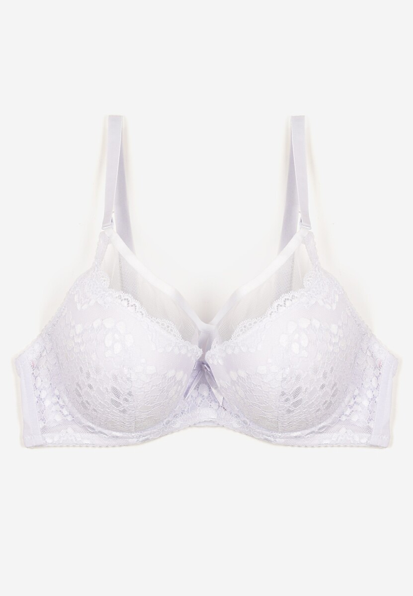 Biały Koronkowy Biustonosz Typu Full Cup Asgis