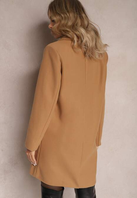 Beżowy Płaszcz Jednorzędowy Bulah