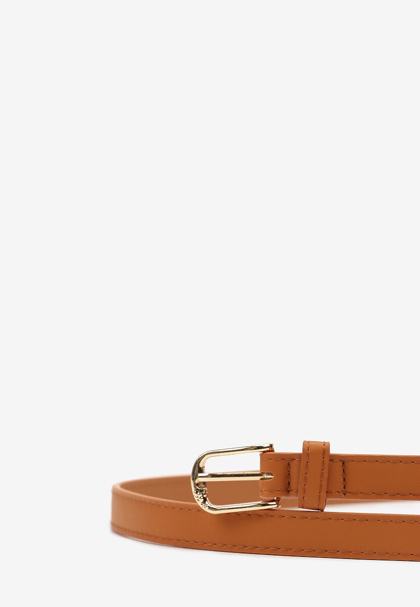 Granatowy Cienki Pasek Zapinany na Półokrągłą Sprzączkę Ranilesa