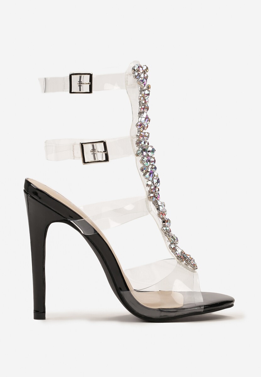 Czarne Sandały Raicea