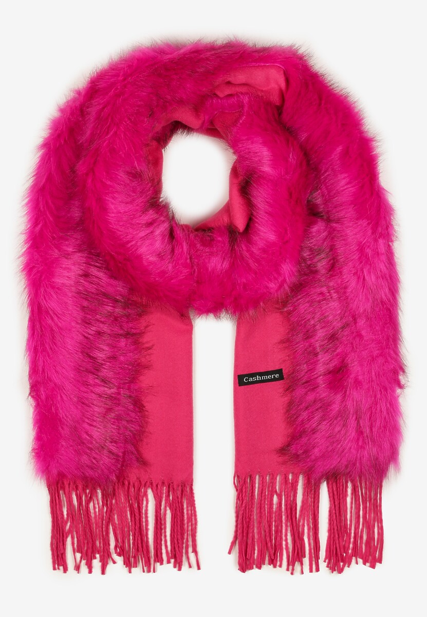 Fuksjowy Szalik z Wiskozą Bawełną i Futerkiem Linnonira
