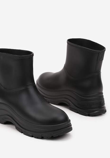 Czarne Kalosze na Grubej Podeszwie Eristhena