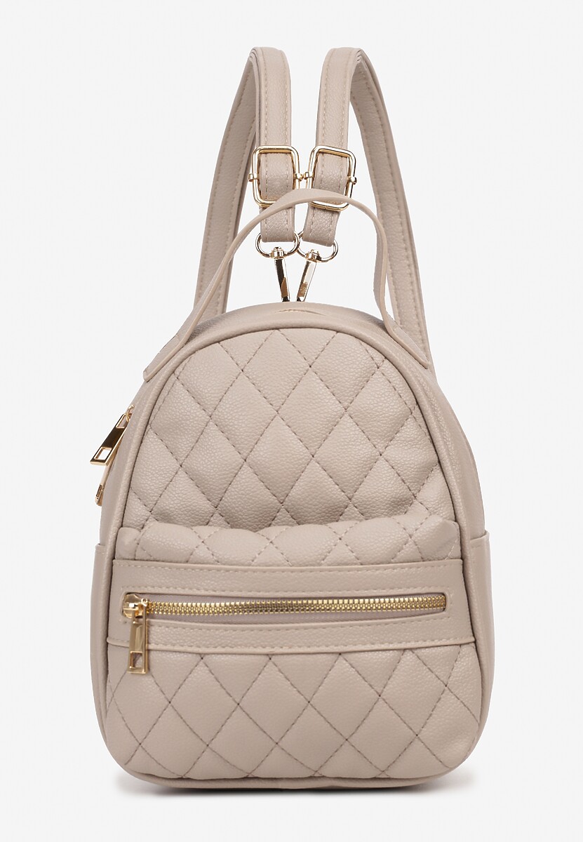 Czarny Plecak Pikowany z Odpinanymi Paskami z Regulacją Zapinany na Suwak Nenatia