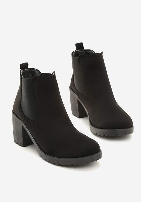 Czarne Botki Leigh