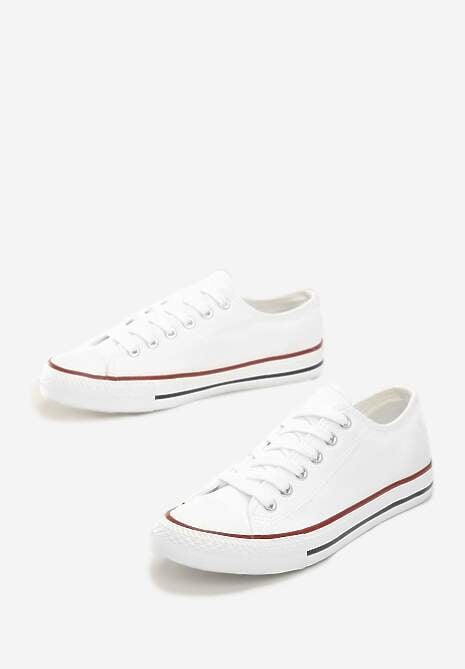 Białe Klasyczne Trampki z Niską Cholewką Darling Tyrel