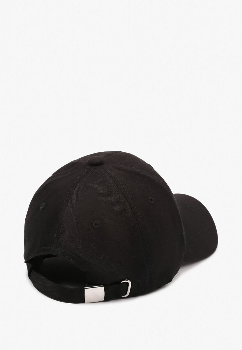 Czarna Czapka z Daszkiem z Bawełny z Możliwością Regulacji Ravzeri