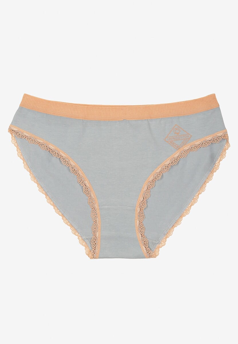 Niebieskie Majtki z Bawełny Typu Figi Pilliora