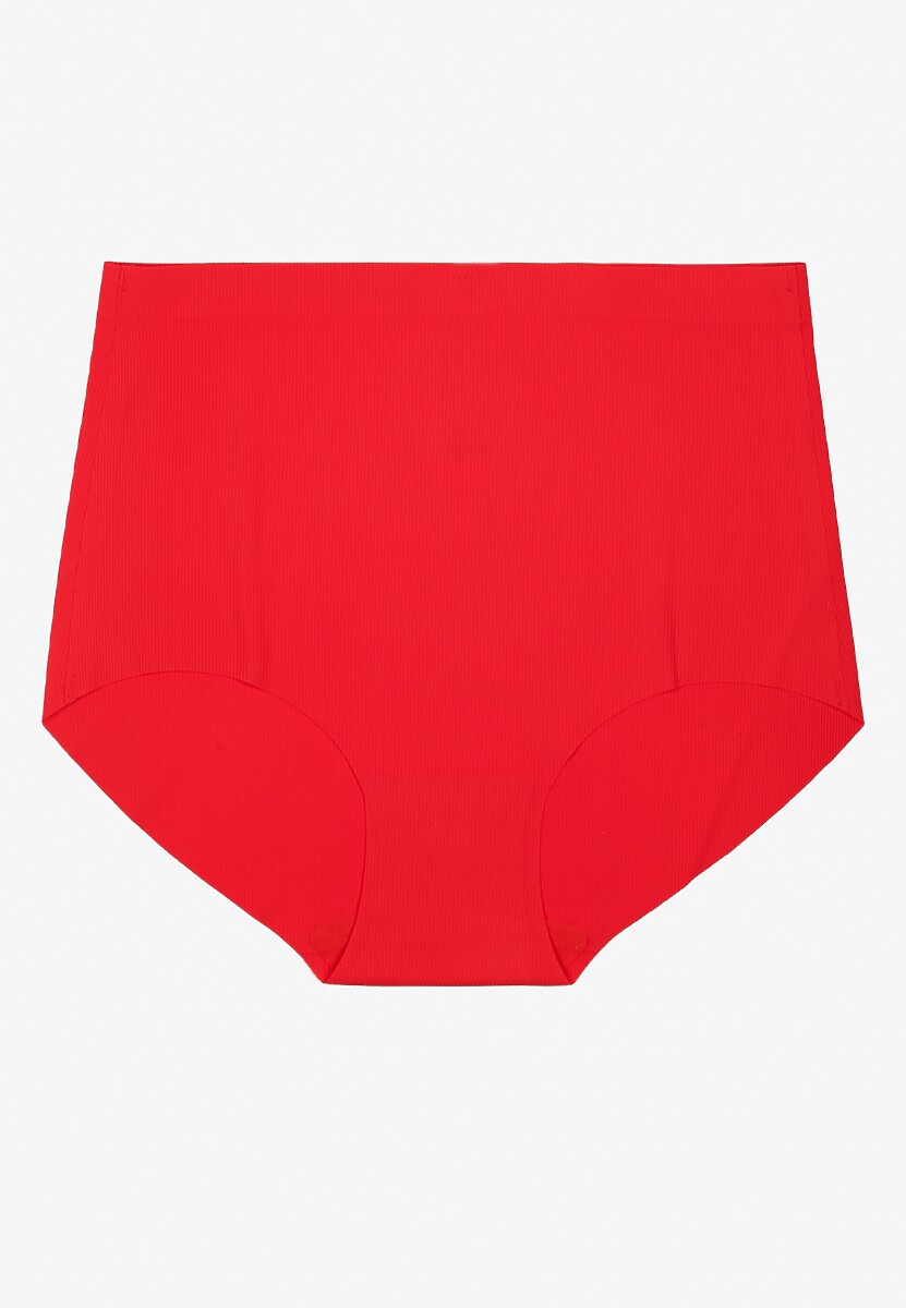 Czerwone Bezszwowe Majtki High Waist Navorila