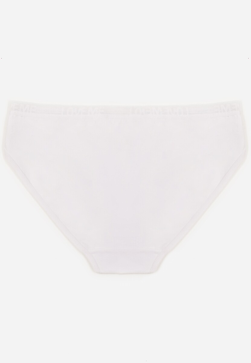 Białe Majtki Figi z Bawełny z Napisem Love Adririn