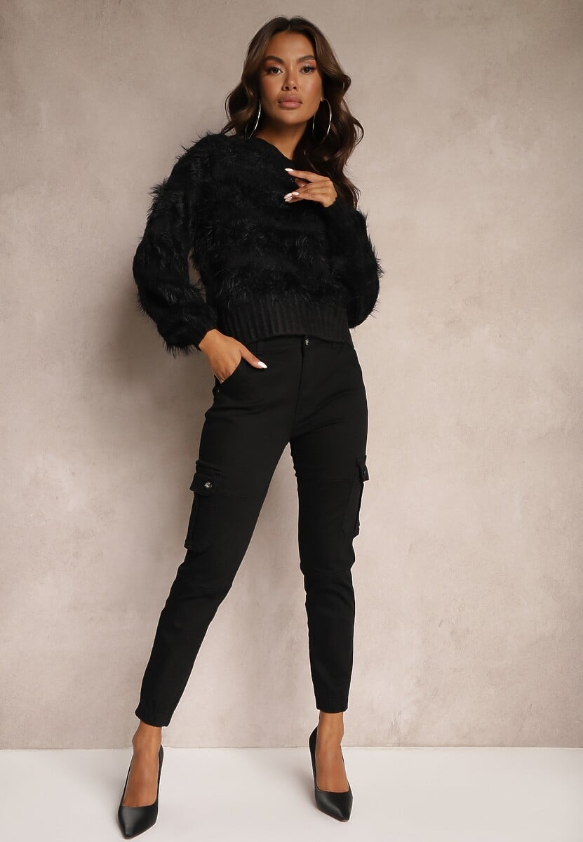 Czarne Spodnie Cargo Eraste