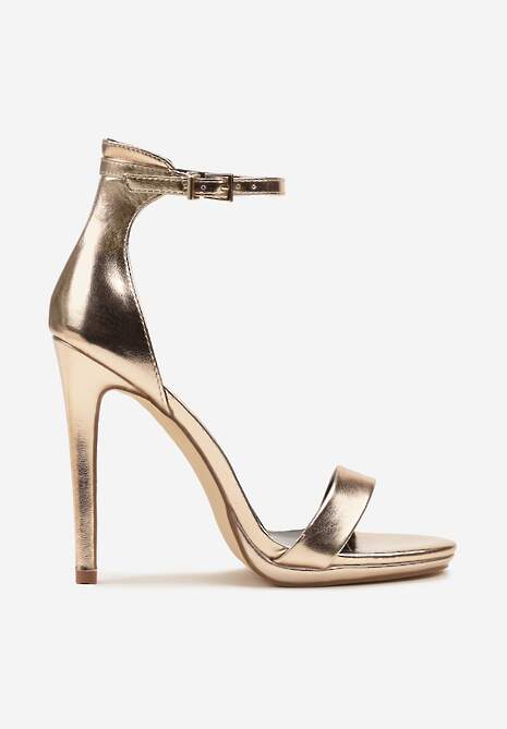 Szampańskie Klasyczne Sandały na Szpilce Natifine