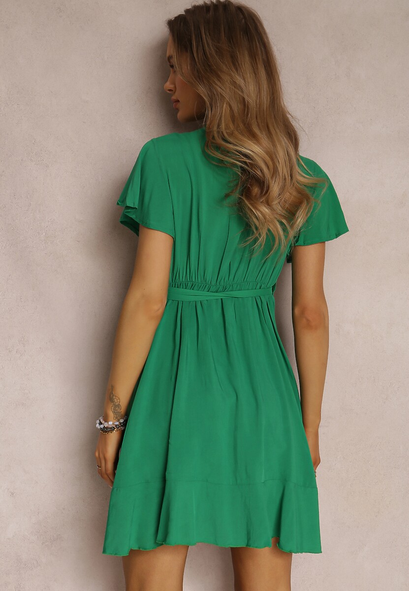 Zielona Sukienka z Wiskozy Amathomela