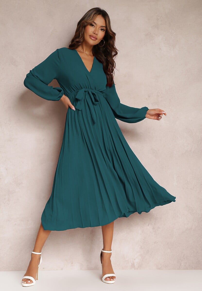 Ciemnozielona Sukienka Phloroe