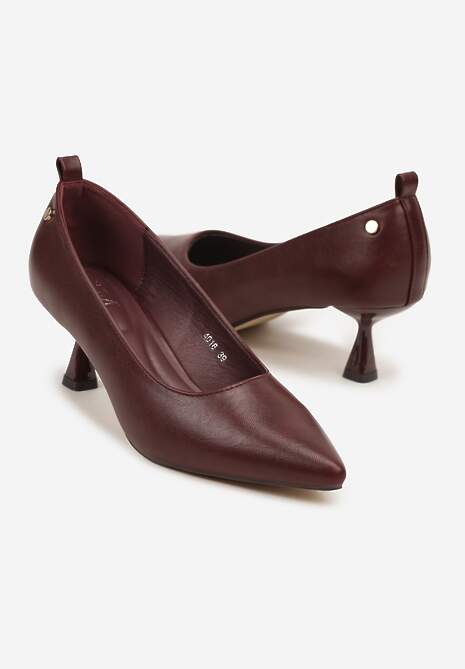 Bordowe Czółenka na Kaczuszce w Klasycznym Stylu Lanivre