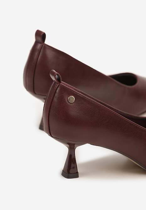 Bordowe Czółenka na Kaczuszce w Klasycznym Stylu Lanivre