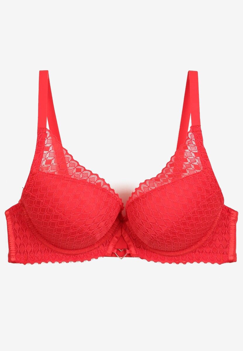 Czerwony Klasyczny Biustonosz Push-Up Nansiliah