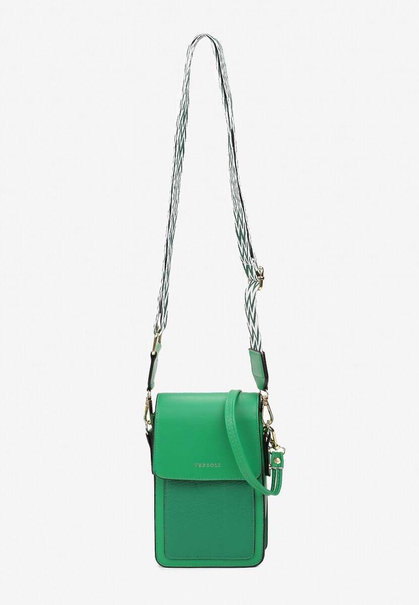 Zielona Torebka-Portfel z Odpinanym Paskiem i Kieszonkami Isamille