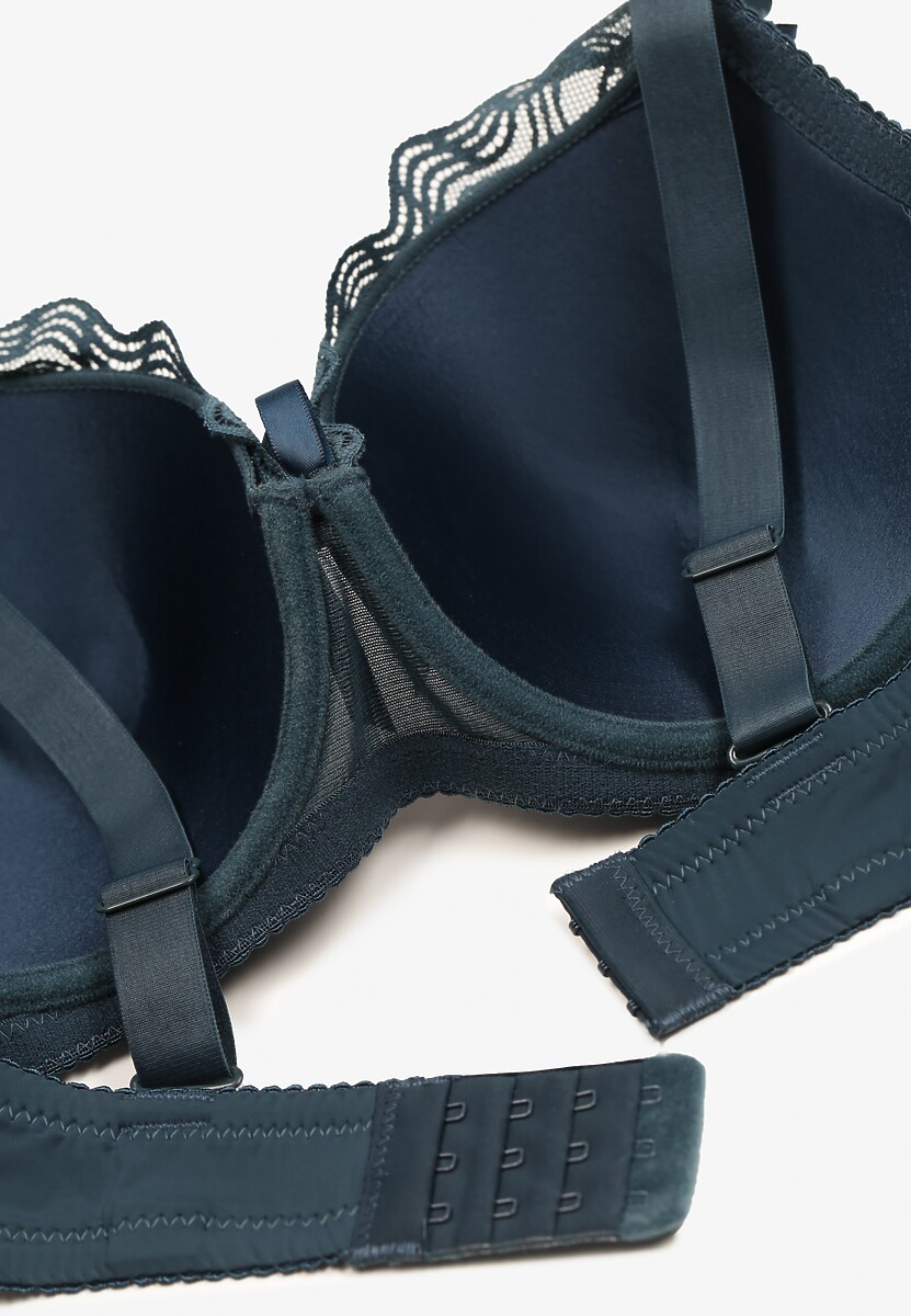 Ciemnozielony Biustonosz z Usztywnionymi Miseczkami Tinanna