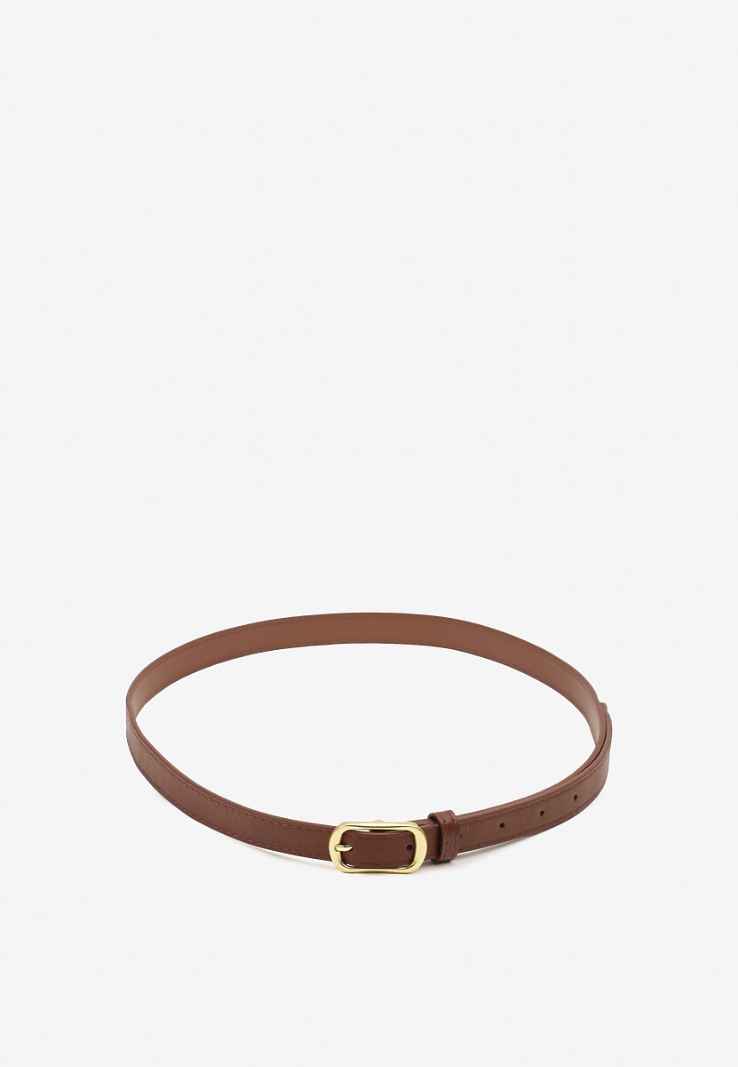 Brązowy Pasek Ozdobiony Klamrą Mevenia