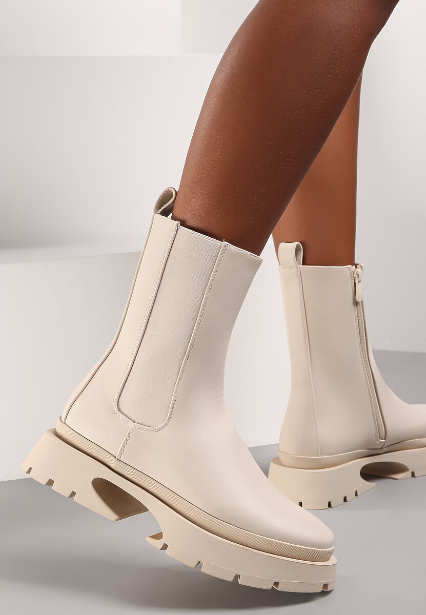 Beżowe Botki Nasreen