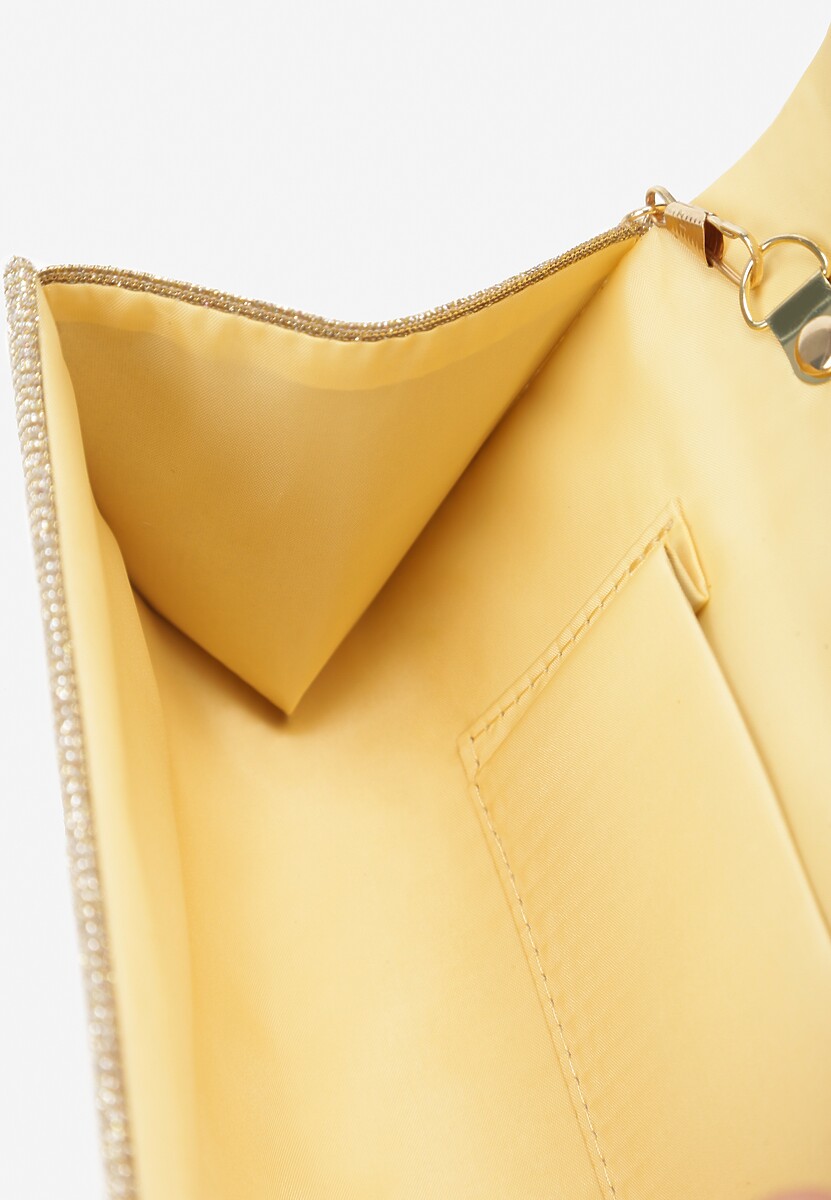 Złota Metaliczna Torebka Kopertówka na Ramię Lunke