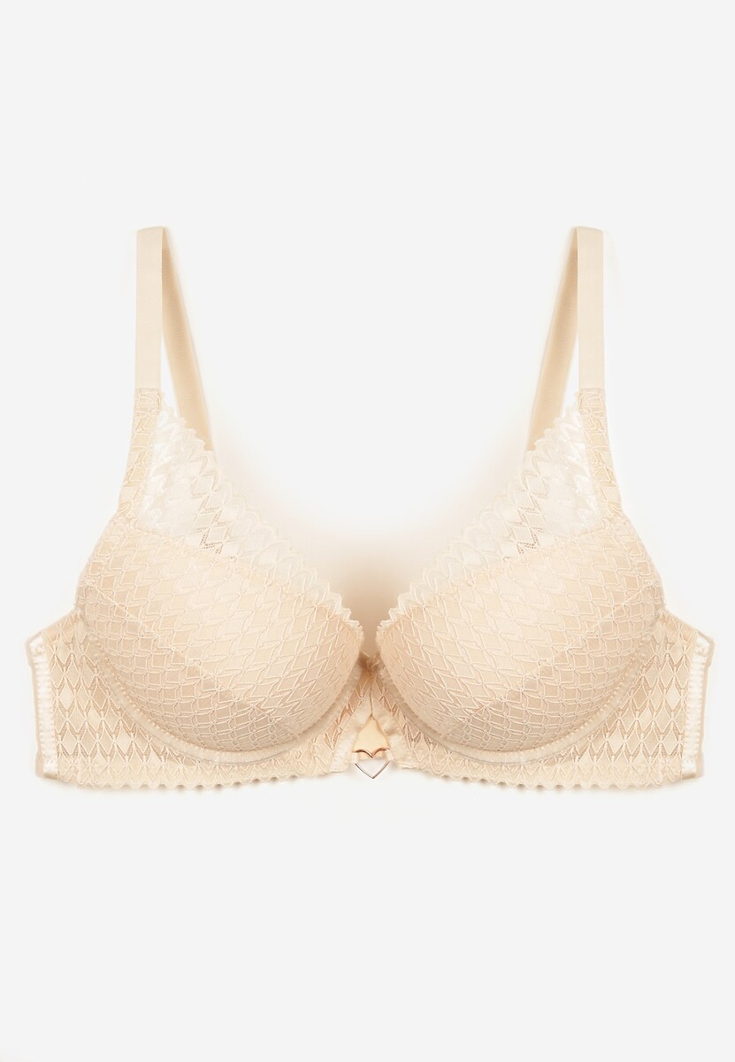 Beżowy Klasyczny Biustonosz Push-Up Nansiliah