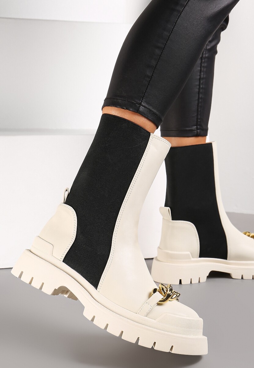 Beżowe Botki Belasis