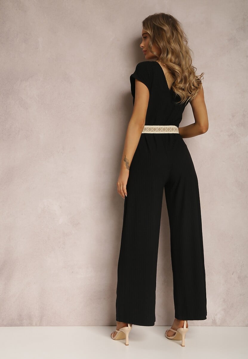 Czarny Kombinezon z Paskiem Artyse