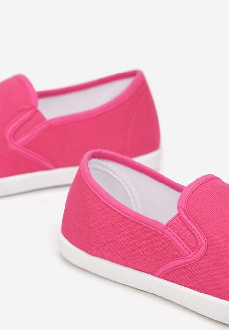 Fuksjowe Materiałowe Tenisówki na Elastycznej Podeszwie Aishani