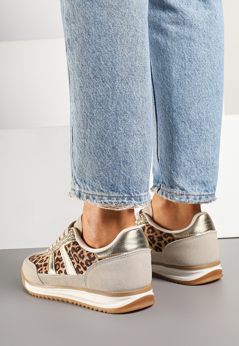 Panterkowe Sneakersy z Geometrycznym Wzorem w Panterkę Eravania