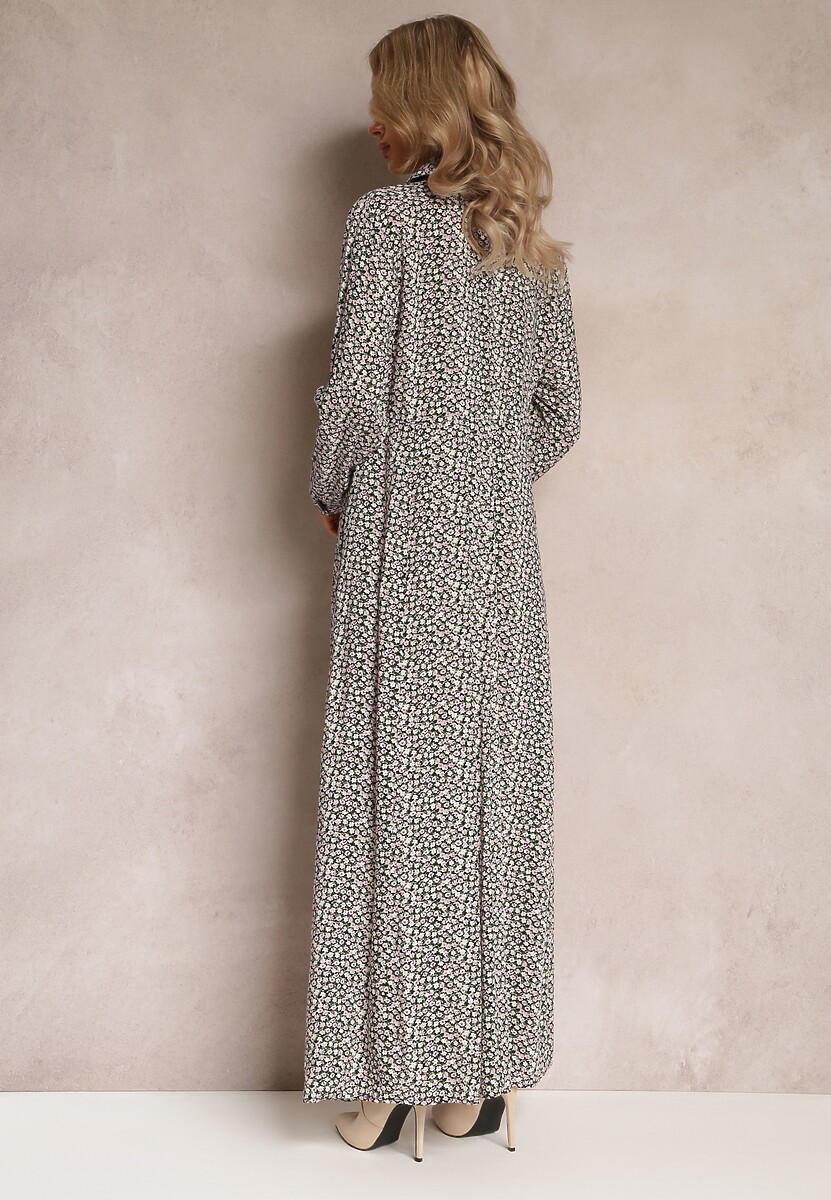 Czarno-Biała Sukienka Chrysane