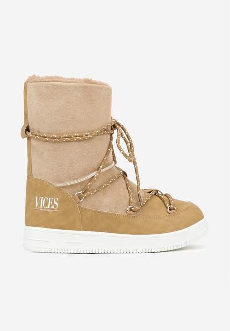 Beżowe Śniegowce Night Magic